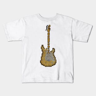 Tiled Pixel 1968 Woodstock Guitar Upright Kids T-Shirt